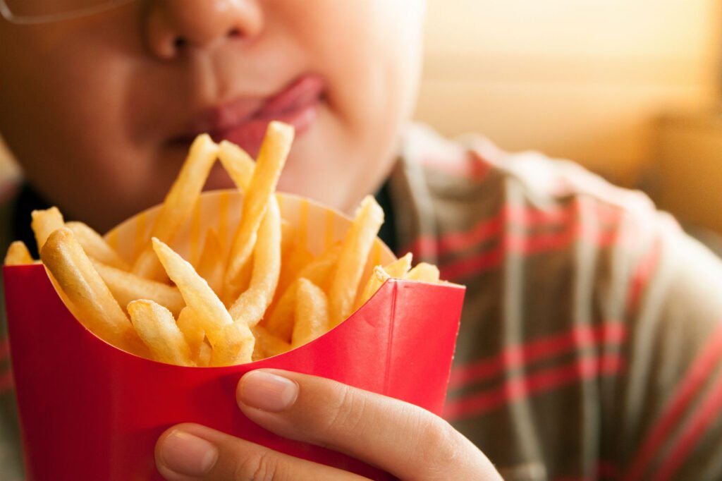 Kids with fries
